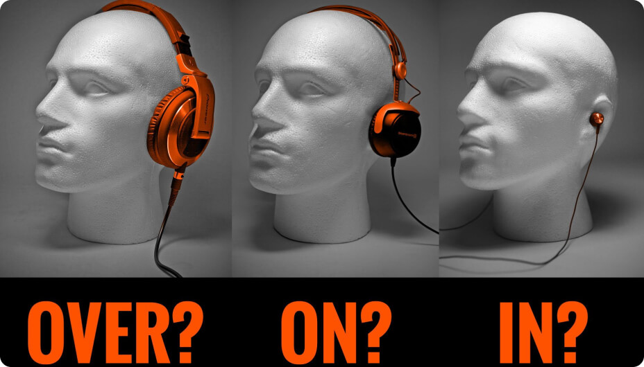 types of audio headphones
