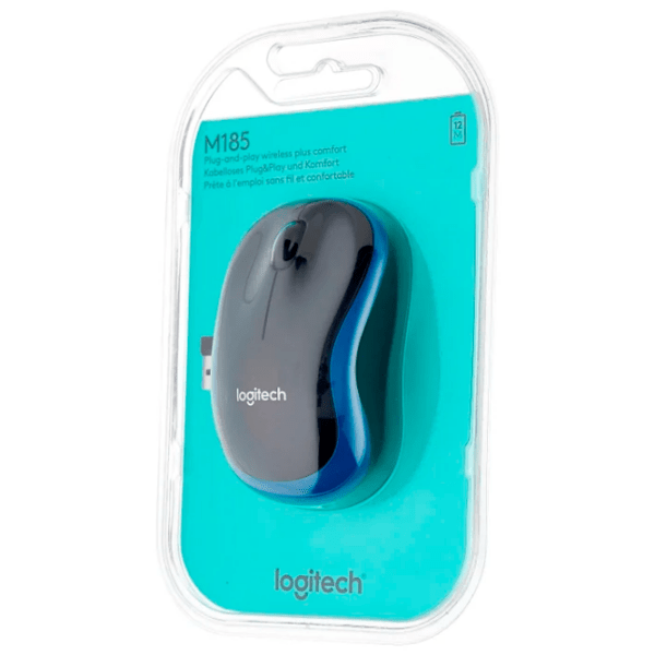 Мышь Logitech M185 Синий Беспроводные, 1000 dpi photo 5