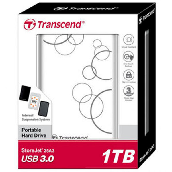 Unitate externă de stocare HDD Transcend StoreJet 25A3 1 TB White  photo 6