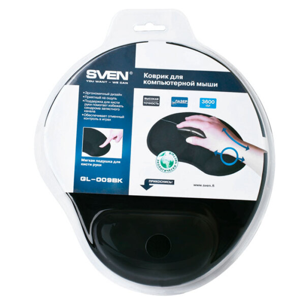 Covoraș pentru mouse Sven GL009BK Black  photo 4