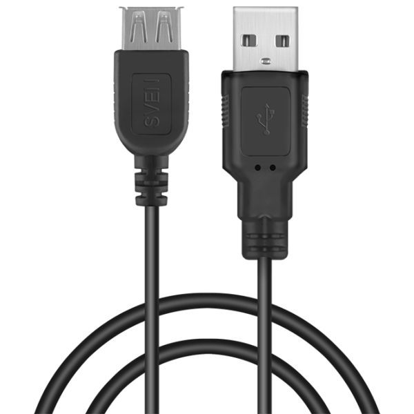 Кабель данных Sven USB 2.0 AM - AF USB Type-A/ USB Type-A Черный  photo 1