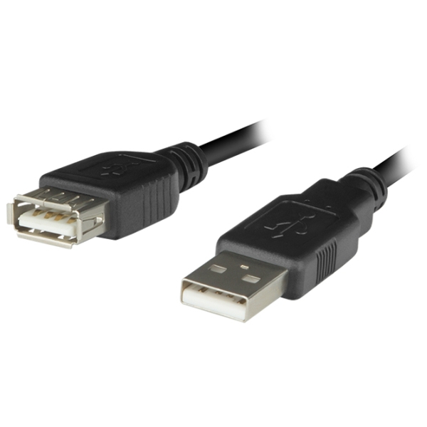 Кабель данных Sven USB 2.0 AM - AF USB Type-A/ USB Type-A Черный  photo 3