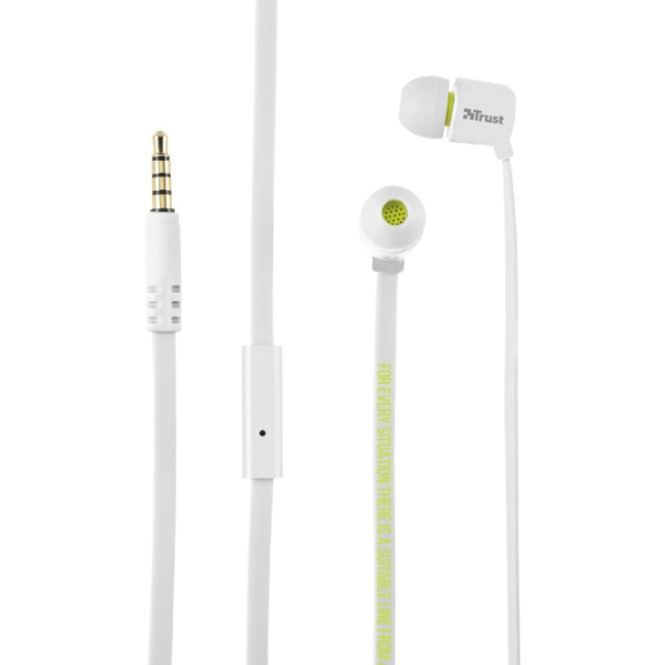 Căști Trust UR Duga White Cu fir / Personal / In ear photo 2