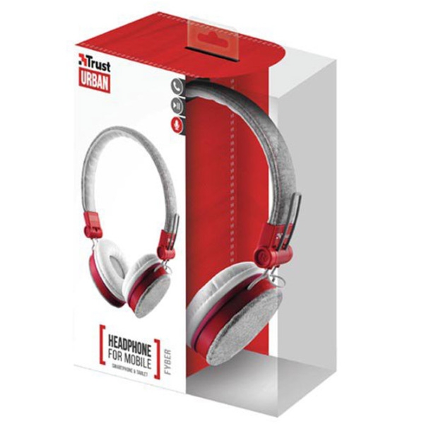 Căști Trust UR Fyber Red Cu fir / Personal / On the ear photo 5