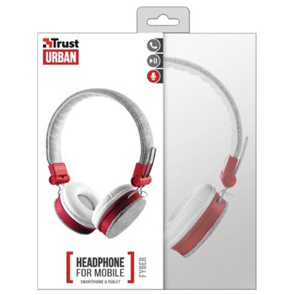 Căști Trust UR Fyber Red Cu fir / Personal / On the ear photo 6