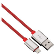 Кабель USB (8-pin) Hama Aluminium Nylon, Красный 