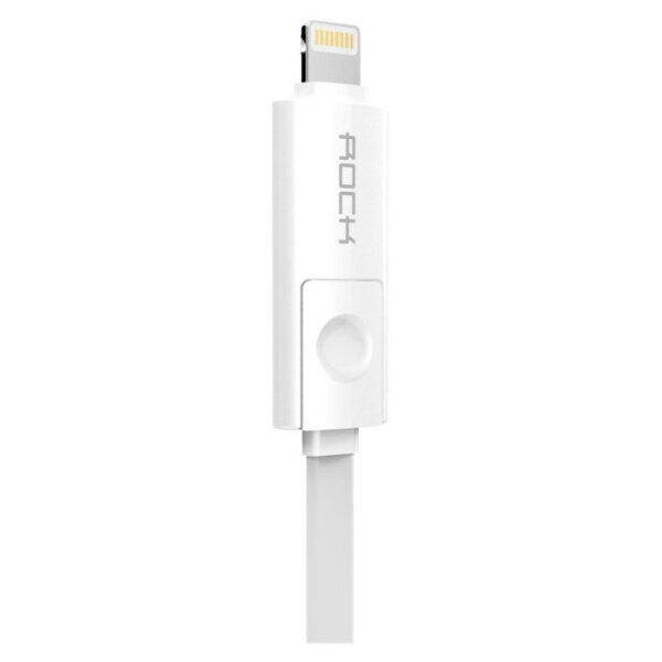 Кабель USB (8-pin/microUSB) Rock Charging, Белый  photo 2