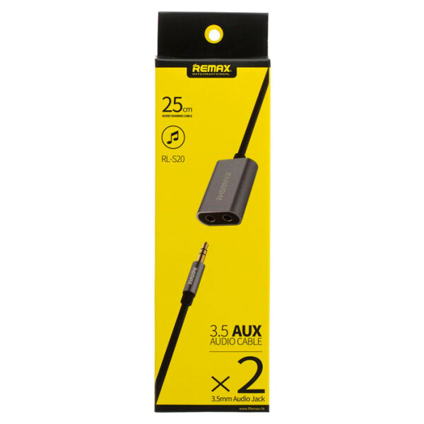 Cablu audio Remax RL-20S 3.5 mm/ 3.5 mm Black  photo 4