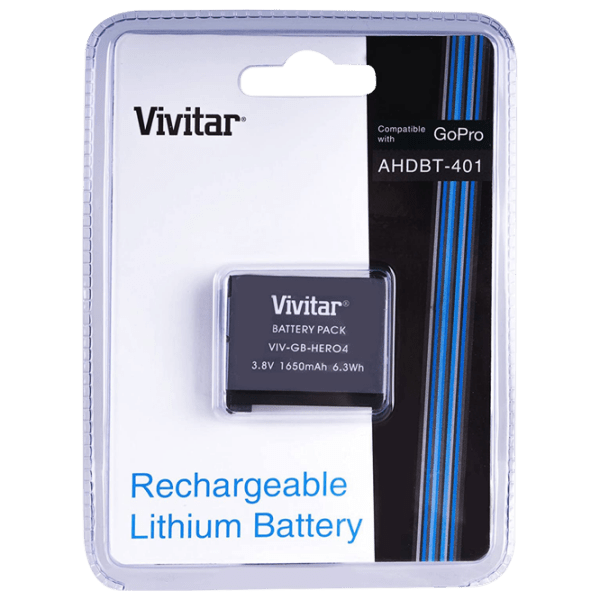 Аккумулятор для экшн камеры Vivitar Li-Ion 1650 мАч (1 шт.)  photo 2