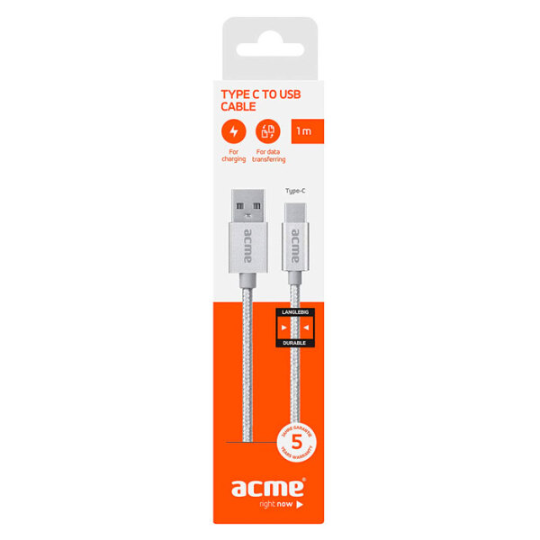 Кабель USB (Type-C) Acme CB05, Белый  photo 3