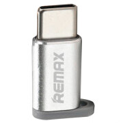 Адаптер microUSB-Type-C Remax RA-USB1 Feliz, Серебряный 