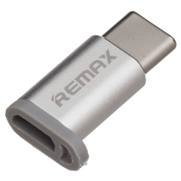 Adapter microUSB-Type-C Remax RA-USB1 Feliz, Silver  photo 2