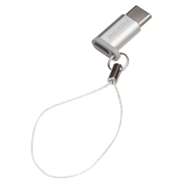 Adapter microUSB-Type-C Remax RA-USB1 Feliz, Silver  photo 3