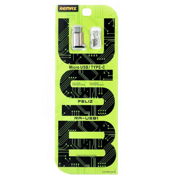 Adapter microUSB-Type-C Remax RA-USB1 Feliz, Gold  photo 3