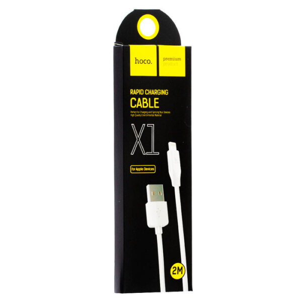 Кабель USB (8-pin) Hoco X1 Rapid Charging (2м), Белый  photo 3