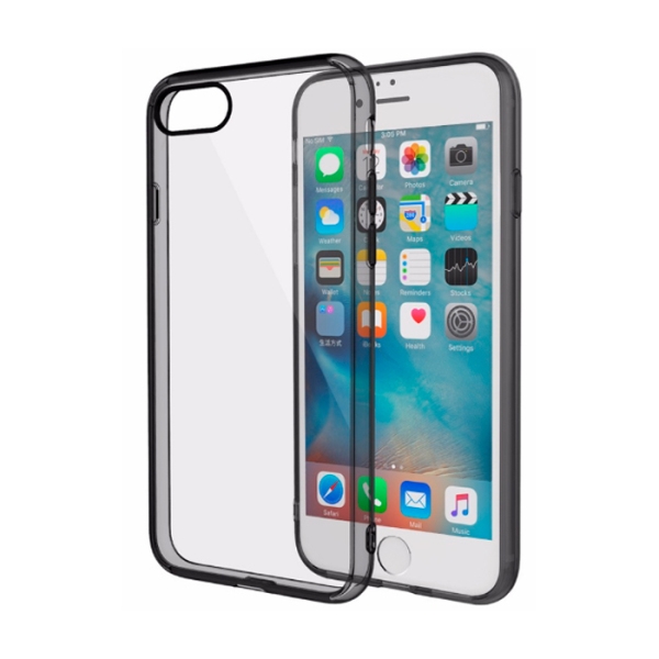 Husă Back Apple iPhone 7 Pure Rock, Transparent Black  photo 1