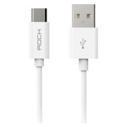 Кабель USB (Type-C), Rock (1m) C1, Белый 