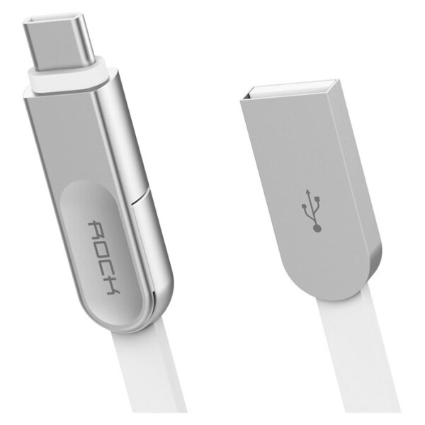 Кабель USB (Type-C/microUSB) Rock (1м) Cobblestone, Белый  photo 3