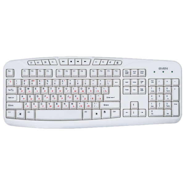 Tastatură Sven Comfort 3050 White Home and Office, Cu fir photo 1
