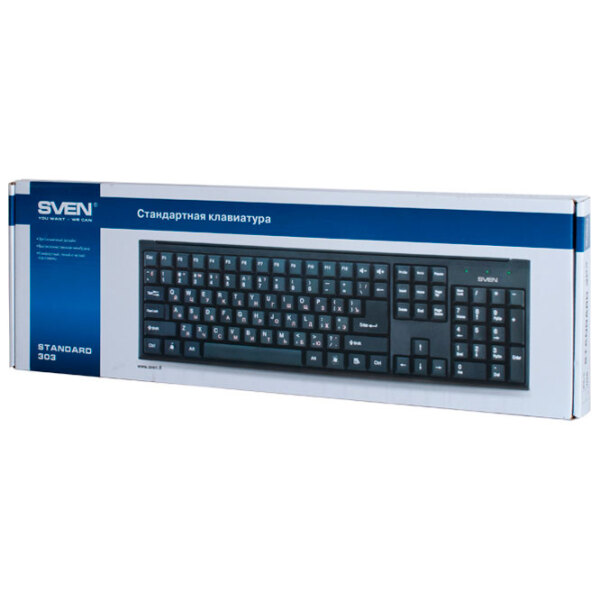 Клавиатура Sven Standard 303 Черный Для дома и офиса, Проводная photo 5