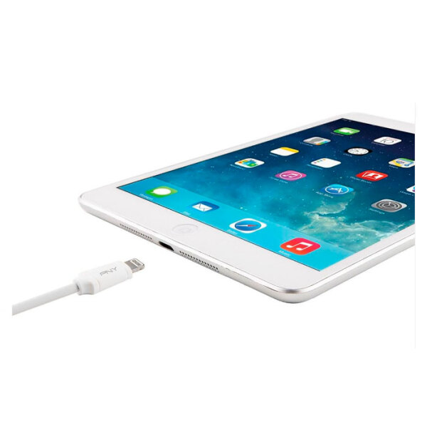 Кабель USB (8-pin) PNY (1.8m), Белый  photo 2