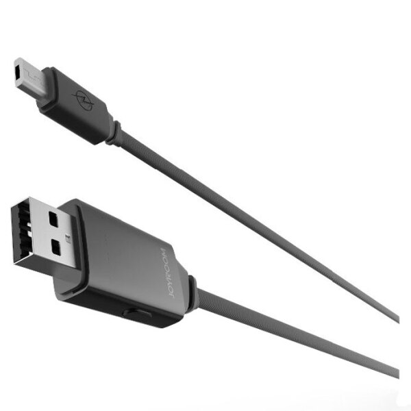Cablu USB (microUSB) JoyRoom Intelligent Cable with Led Digital Display (1m), Black  photo 3