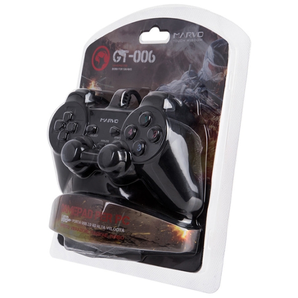 Gamepad Marvo GT006 Black Cu fir / 15 buttons photo 5