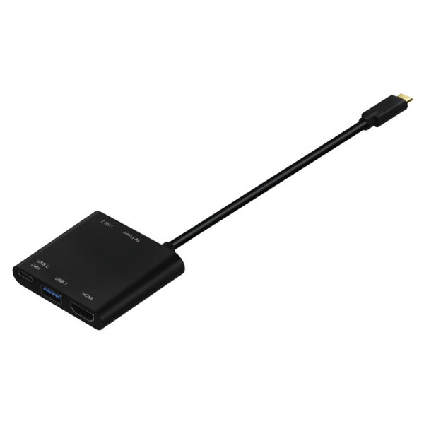 Adapter USB-C Multiport 4 in 1 Hama (135729), Black  photo 2