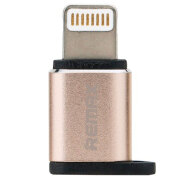 Адаптер microUSB/8-pin Remax RA-USB2 Visual, Золотой 