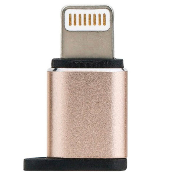 Adapter microUSB/8-pin Remax RA-USB2 Visual, Gold  photo 2