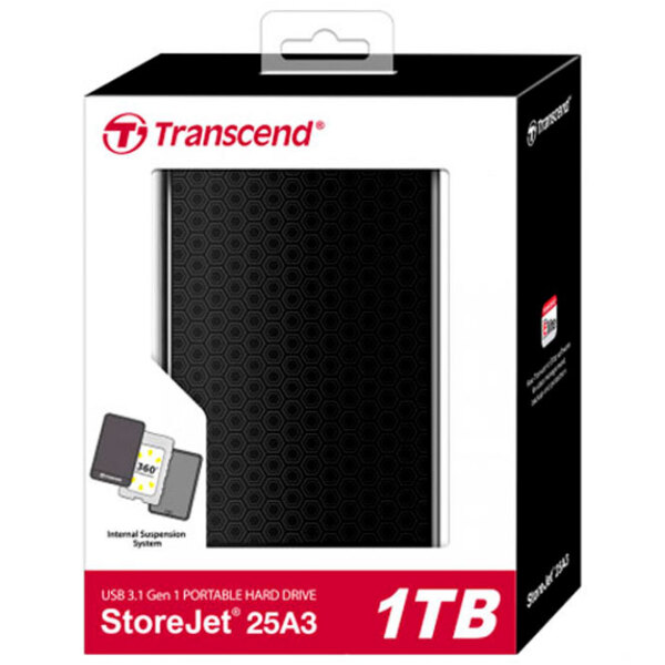 Внешний накопитель HDD Transcend StoreJet 25A3 1 ТБ Черный  photo 5