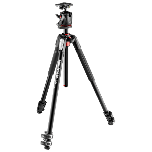 Trepied Manfrotto 190 ALU 3 SEC KIT BALL HEAD Black Pe podea photo 1