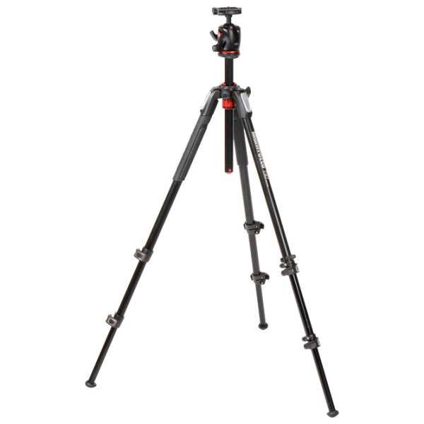 Trepied Manfrotto 190 ALU 3 SEC KIT BALL HEAD Black Pe podea photo 2