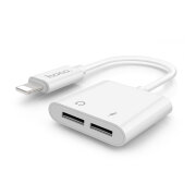 Adapter Cablu Hoco LS5 Dainty 8-pin to 8-pin (2A), White 