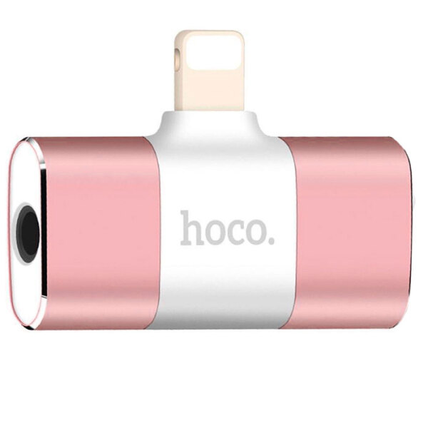 Hoco Digital Audio Converter for Apple LS1 with 2A charging, Rose Gold  photo 1