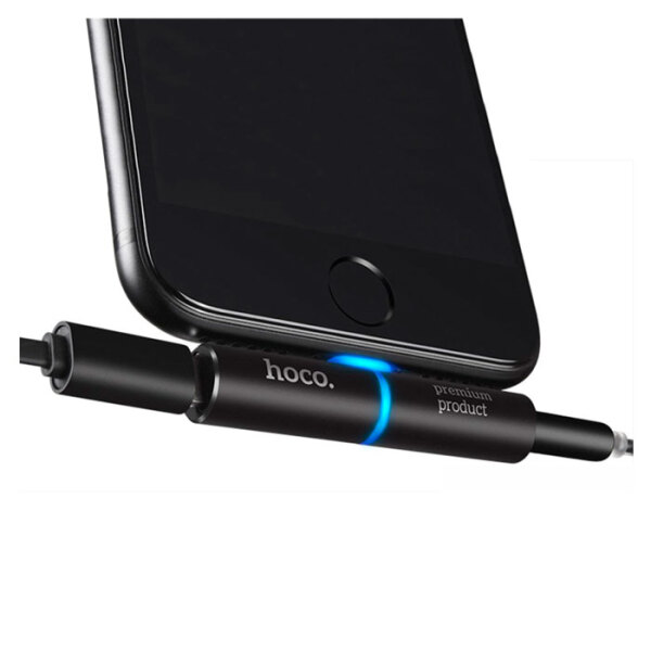 Adapter Hoco 8-pin LS4 T 3.5 mm + 8-pin (2A), Black  photo 2
