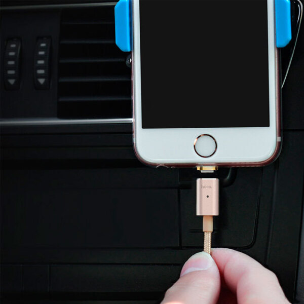 Кабель Магнитный USB (8-pin) Hoco U16, Золотой  photo 4