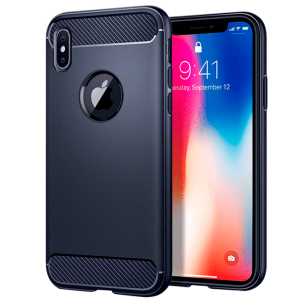 Husă pentru smartphone Apple iPhone X (Rugged Armor) Matte Blue Screen Geeks, TPU, Back photo 3