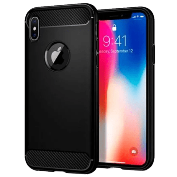 Husă pentru smartphone Apple iPhone X (Rugged Armor) Matte Black Screen Geeks, TPU, Back photo 2