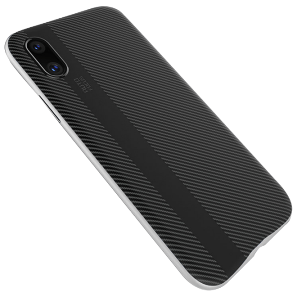 Husă pentru smartphone Apple iPhone X (Slim Armor) Silver Black Screen Geeks, TPU, Back photo 2