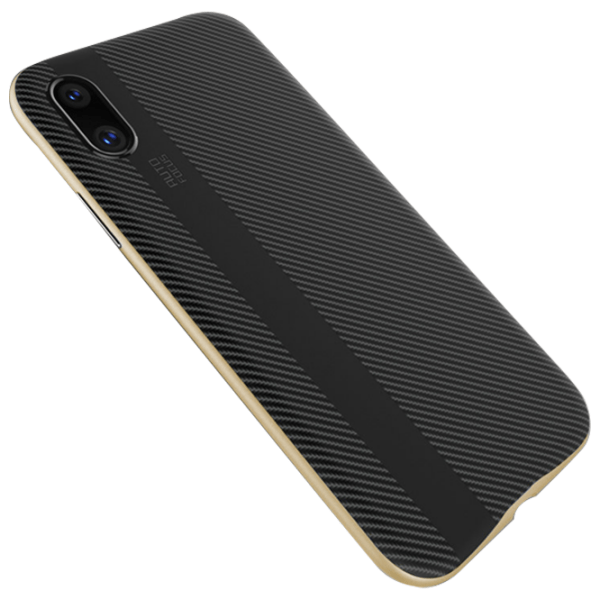 Husă pentru smartphone Apple iPhone X (Slim Armor) Gold Black Screen Geeks, TPU, Back photo 2