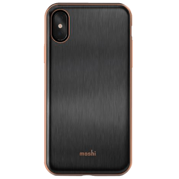Husă pentru smartphone Apple iPhone X (iGlaze) Gold Black Moshi, PP, Back photo 1
