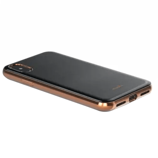Husă pentru smartphone Apple iPhone X (iGlaze) Gold Black Moshi, PP, Back photo 3