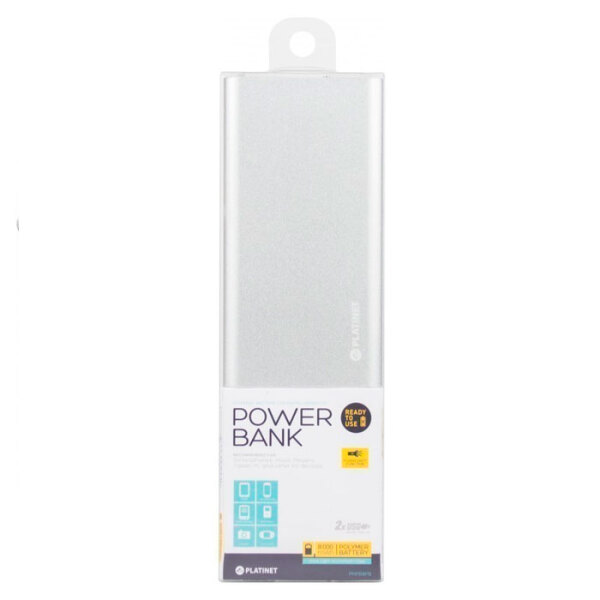 Power Bank 8000 mAh Platinet PMPB8P (15 W) Silver  photo 4