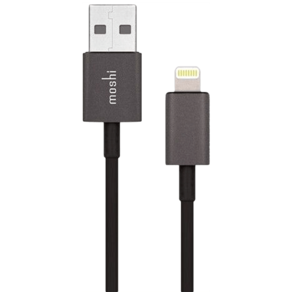 Cablu pentru telefon Moshi 20484 USB Type-A/ Lightning Black  photo 1