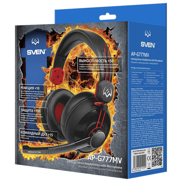 Căști Sven AP G777MV Black Cu fir/ Personal/ Over the ear photo 5