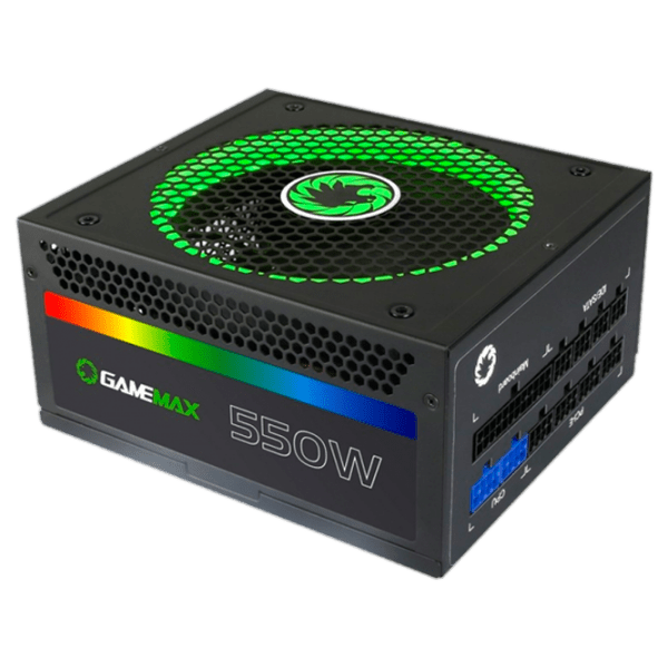 Sursa de alimentare ATX 12V 2.3/ EPS12V Gamemax RGB-550 550 W Black  photo 1