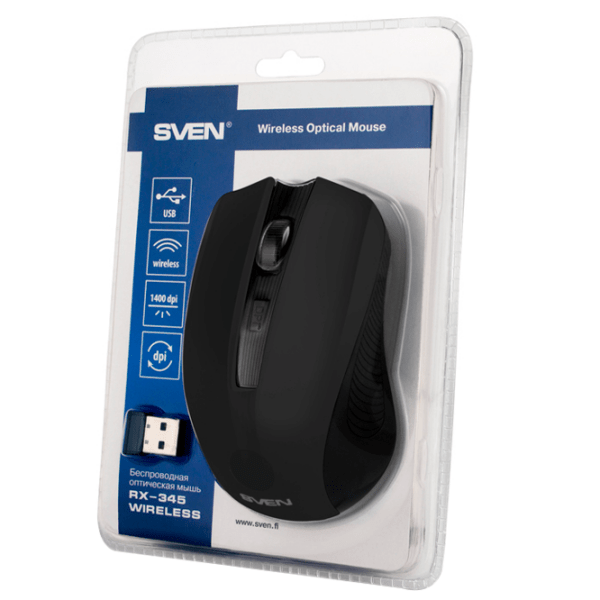 Mouse Sven RX-345 Black Fără fir, 1400 dpi photo 5