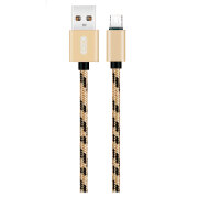 Кабель USB (microUSB), XO, NB10, Золотой 