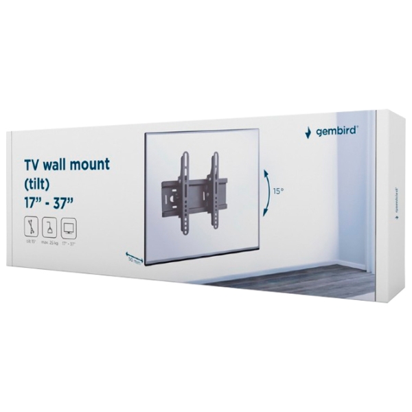 Кронштейн ТВ Gembird WM-37T-01 Черный VESA 200 x 200 мм photo 4